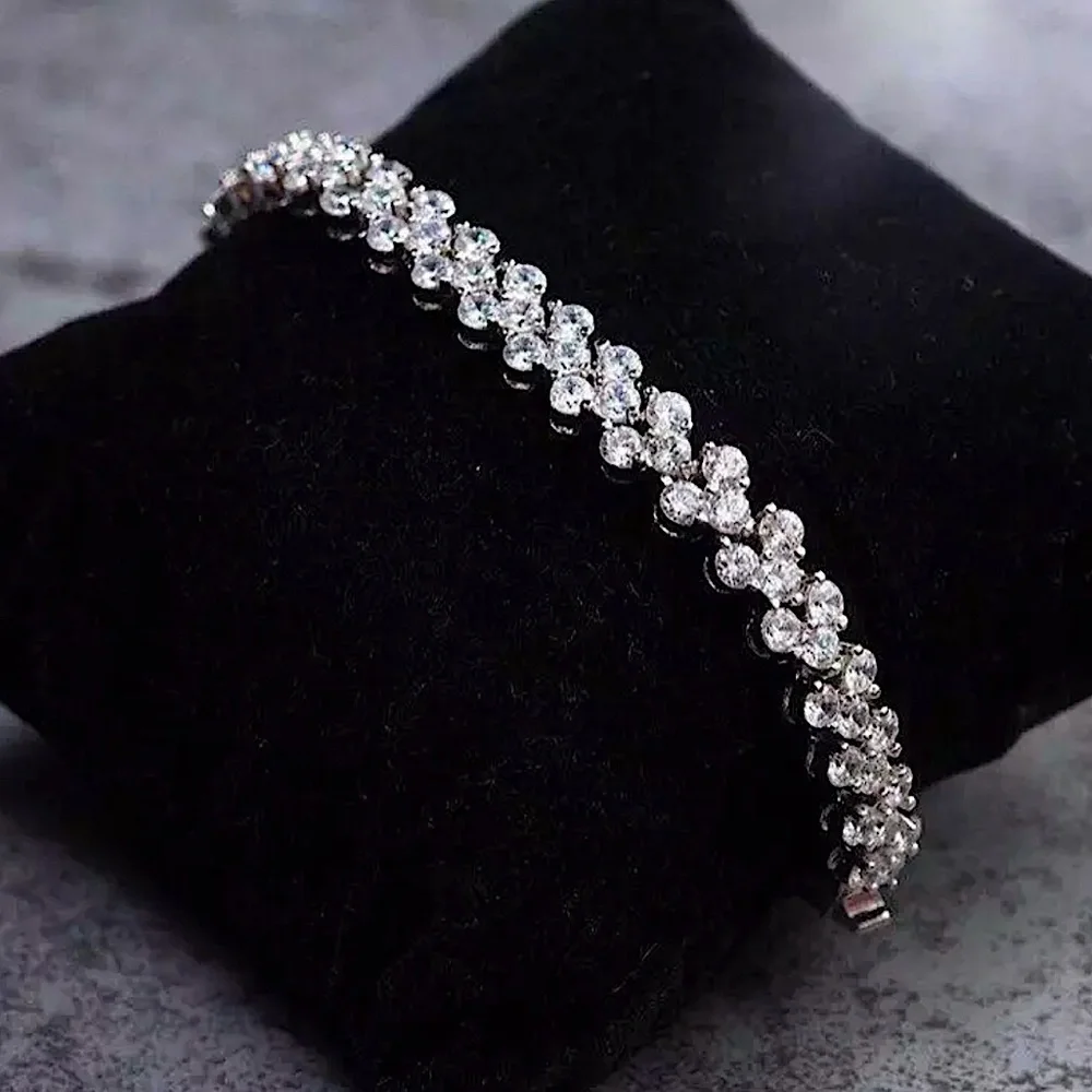 💙Shining Stone Sterling Silver Bracelet - Picture 3 of 7